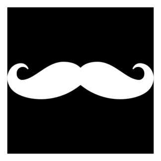 Moustache Decal (White)